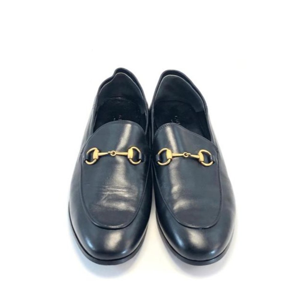 GUCCI Black Horsebit Brixton Leather Loafers Flats Size EU:38.5 - Picture 3 of 11